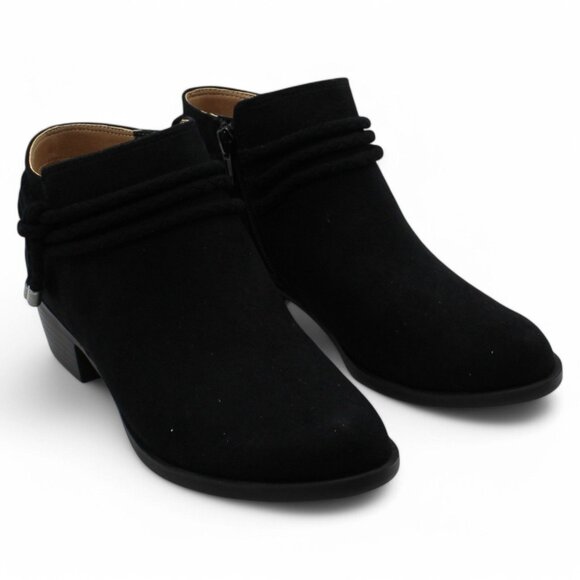 Life Stride Velocity Womens Black Braided Comfort Andrea Round Toe Block Heel Zi - Picture 2 of 9